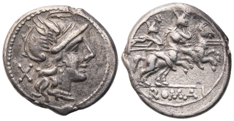 Anonymous, Denarius, Rome, After 211 Bc; Ar (4,20 G; 18,6 MM; 9 H)