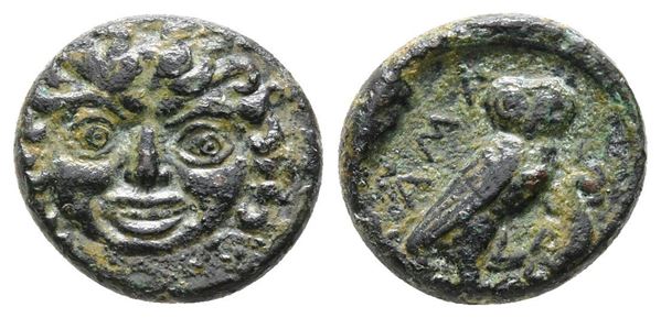Sicily, Kamarina, c. 410-405 BC. Æ Onkia (12 mm, 1.63 g).  - Auction Greek, Roman and Byzantine Coins	 - Bertolami Fine Art - Prague