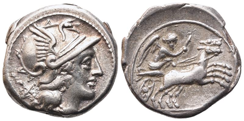 Anonymous, Denarius, 157-156 Bc; Ar (3,69 G; 17,8 MM; 12 H)