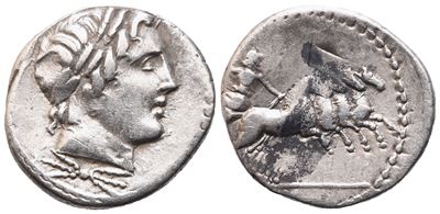 Anonymous, Denarius, 86 Bc; Ar (3,32 G; 18,6 MM; 6 H)