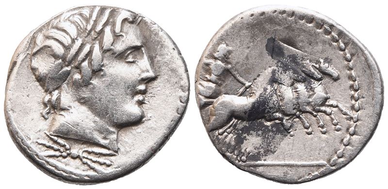 Anonymous, Denarius, 86 Bc; Ar (3,32 G; 18,6 MM; 6 H)
