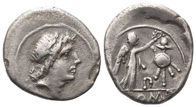 Anonymous, Quinarius, 81 Bc; Ar (1,75 G; 16 MM; 2 H)