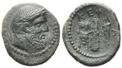 Sicily, Kephaloidion, C. Late 2nd - Early 1st Century Bc. Æ Trias (20 MM, 6.44 G).