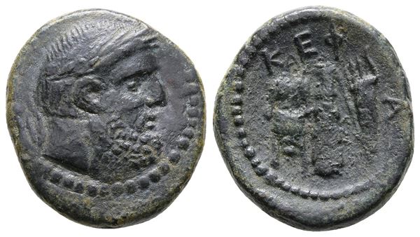 Sicily, Kephaloidion, c. late 2nd - early 1st century BC. Æ Trias (20 mm, 6.44 g).
