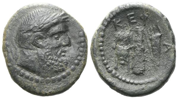 Sicily, Kephaloidion, c. late 2nd - early 1st century BC. Æ Trias (20 mm, 6.44 g).