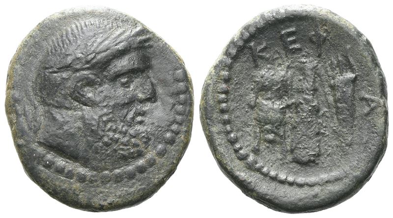 Sicily, Kephaloidion, C. Late 2nd - Early 1st Century Bc. Æ Trias (20 MM, 6.44 G).