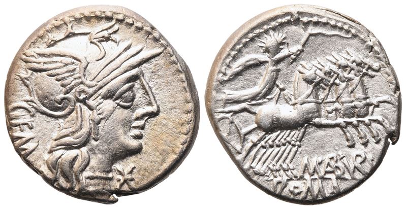 M. Aburius Geminus, Denarius, 132 BC; AR (3,85 g; 18,2 mm; 2 h)