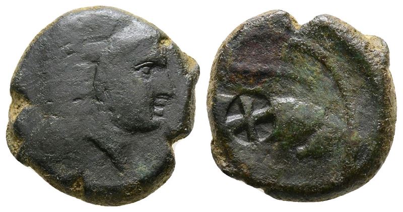 Sicily, Kephaloidion, C. 307-289 Bc. Æ (19 MM, 6.11 G).