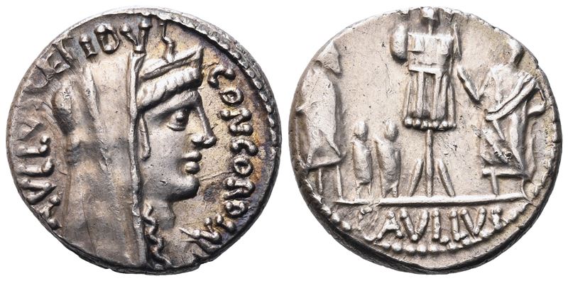 L. Aemilius Lepidus Paullus, Denario romano (AR), 62 a.C.