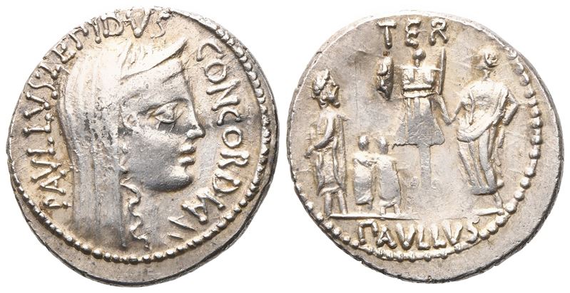 L. Aemilius Lepidus Paullus, Denarius, 62 Bc; Ar (3,77 G; 19,3 MM; 7 H)