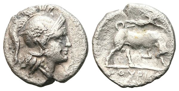 Southern Lucania, Thourioi, c. 300-280 BC. AR Triobol (11 mm, 0.87 g).