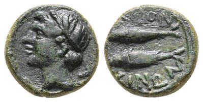 Sicily, Leontinoi, C. 210-200 Bc. Æ Tetras (12 MM, 1.96 G).