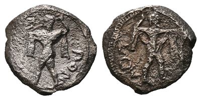Northern Lucania, Poseidonia, C. 445-420 Bc. Ar Obol (8 MM, 0.54 G).