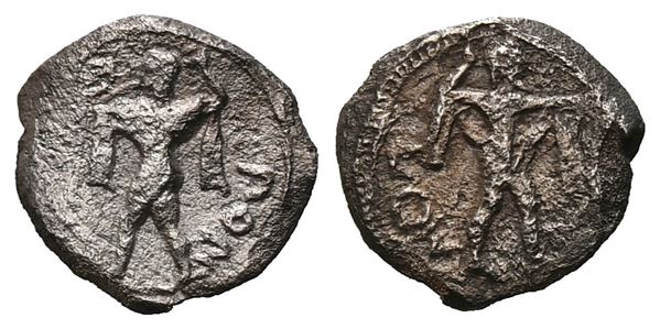 Northern Lucania, Poseidonia, c. 445-420 BC. AR Obol (8 mm, 0.54 g).  - Auction GREEK & ROMAN PROVINCIAL COINS AND NUMISMATIC LITERATURE Including a wide selection of Alexandrian Coins from the Dattari Collection - Bertolami Fine Art - Prague