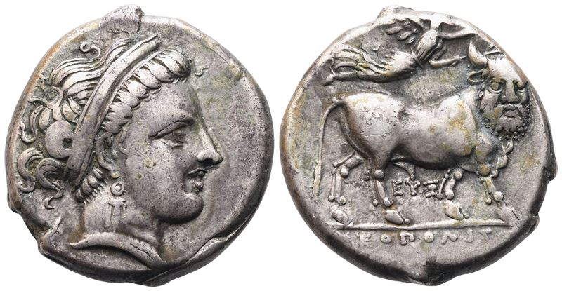 Campania, Neapolis, c. 4th-3rd centuries BC, Didrachm; AR (7,12 g; 19,6 mm; 12 h)
