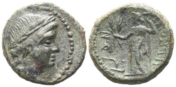 Sicily, Leontinoi, after 210 BC. Æ (20 mm, 9.93 g).