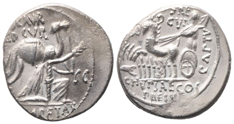 M. Aemilius Scaurus And P. Plautius Hypsaeus, Denarius, 58 Bc; Ar (3,76 G; 17,8 MM; 4 H)