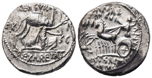 M. Aemilius Scaurus and P. Plautius Hypsaeus, Denarius, 58 BC; AR (4,08 g; 18,3 mm; 3 h)