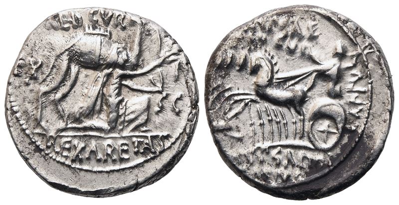 M. Aemilius Scaurus And P. Plautius Hypsaeus, Denarius, 58 Bc; Ar (4,08 G; 18,3 MM; 3 H)