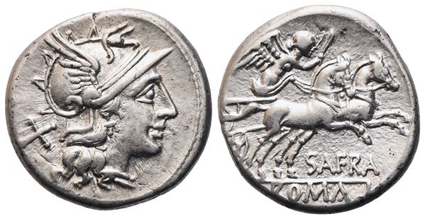 Spurius Afranius, Denarius, 150 BC; AR (3,88 g; 18,1 mm; 10 h)