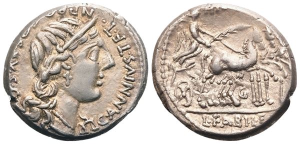 C. Annius and L. Fabius Hispaniensis, Denarius, Northern Italy or Spain, 82-81 BC; AR (3,77 g; 18,5 mm; 12 h)