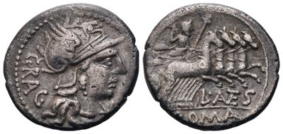 L. Antestius Gragulus, Denarius, 136 Bc; Ar (3,83 G; 19,4 MM; 12 H)