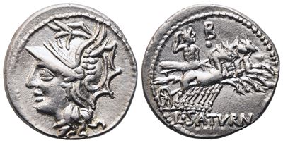 L. Appuleius Saturninus, Denarius, 104 Bc; Ar (3,89 G; 19,5 MM; 3 H)