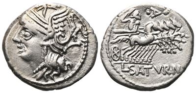 L. Appuleius Saturninus, Denarius, 104 Bc; Ar (3,81 G; 19,5 MM; 12 H)