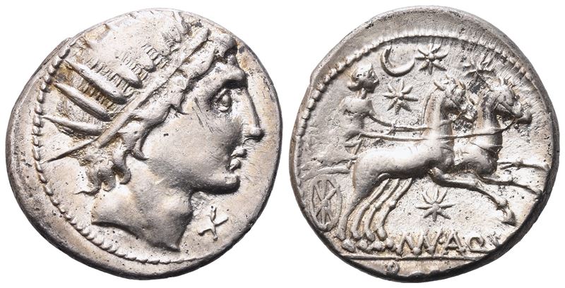 Mn. Aquillius, Denarius, 109-108 BC; AR (3,87 g; 19,2 mm; 3 h)