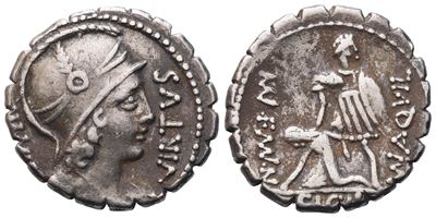 Mn. Aquilius, Denarius Serratus, 71 Bc; Ar (4 G; 18,7 MM; 7 H)