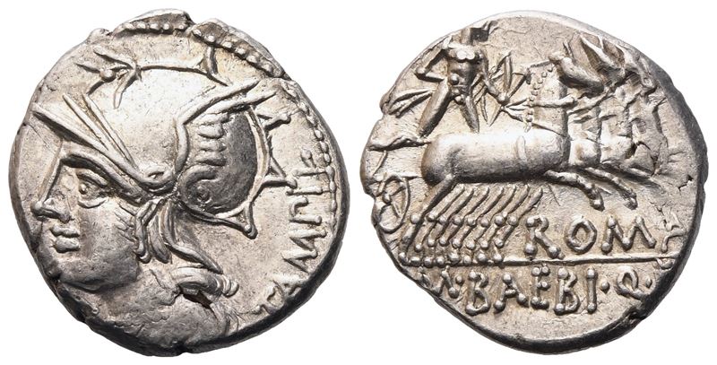 M. Baebius Tampilus, Denarius, 137 Bc; Ar (3,94 G; 18 MM; 3 H)