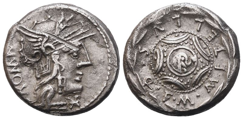 M. Caecilius Metellus, Denarius, 127 Bc; Ar (3,89 G; 17,5 MM; 12 H)