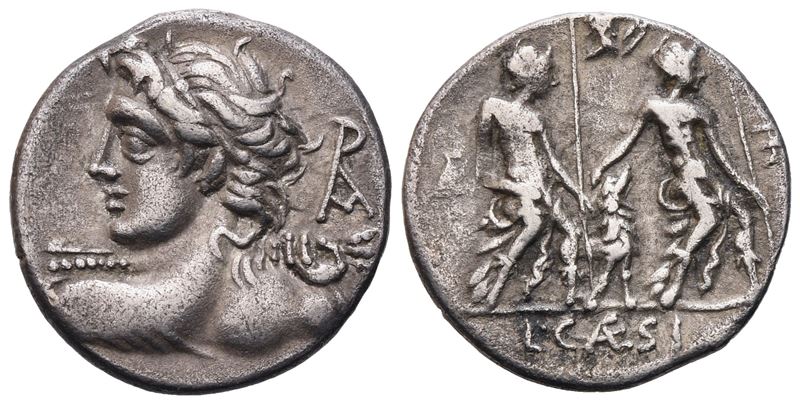 L. Caesius, Denarius, 112-111 BC; AR (3,56 g; 18,7 mm; 7 h)
