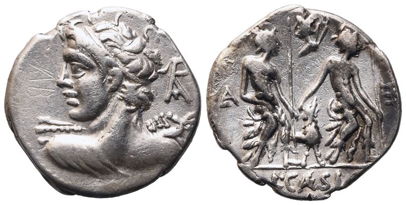 L. Caesius, Denarius, 112-111 Bc; Ar (3,79 G; 19,9 MM; 5 H)