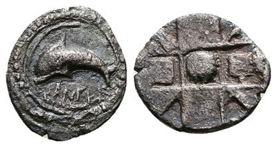 Sicily, Messana As Zankle, C. 500-493 Bc. Ar Litra (12 MM, 0.59 G).