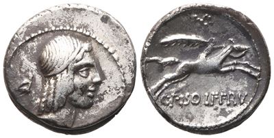 L. Calpurnius Piso, Denarius, 67 Bc; Ar (4,06 G; 17,3 MM; 4 H)