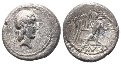 L. Calpurnius Piso Frugi, Quinarius, 90 Bc; Ar (1,58 G; 14,5 MM; 9 H)