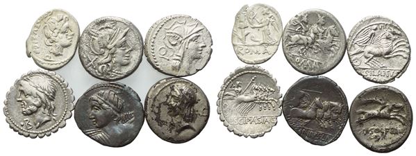  Lot of 6 AR coins to be catalogued. Lot sold as is, no returns.