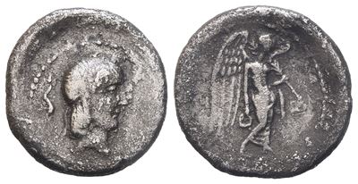 L. Calpurnius Piso Frugi, Quinarius, 90 Bc; Ar (1,84 G; 15 MM; 9 H)