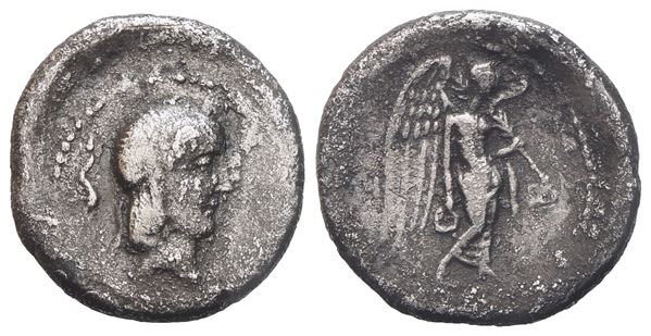 L. Calpurnius Piso Frugi, Quinarius, 90 BC; AR (1,84 g; 15 mm; 9 h)