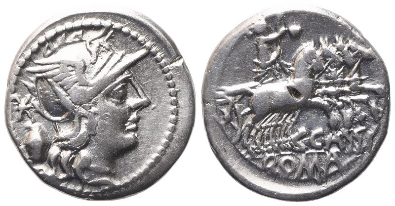 C. Cassius, Denarius, 126 Bc; Ar (3,84 G; 18,6 MM; 12 H)