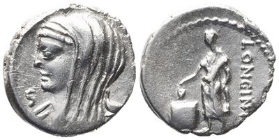 L. Cassius Longinus, Denarius, 63 Bc; Ar (3,81 G; 18 MM; 8 H)