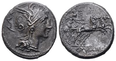 C. Claudius Pulcher, Denarius, 110-109 Bc; Ar (3,66 G; 16,8 MM; 6 H)