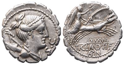 Ti. Claudius Nero, Denarius, 79 Bc; Ar (4,01 G; 18,6 MM; 6 H)