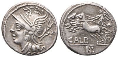 C. Coelius Caldus, Denarius, 104 Bc; Ar (3,90 G; 18,4 MM)