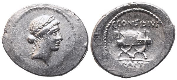 C. Considius Paetus, Denarius, 46 BC; AR (4,34 g; 22,4 mm; 1 h)