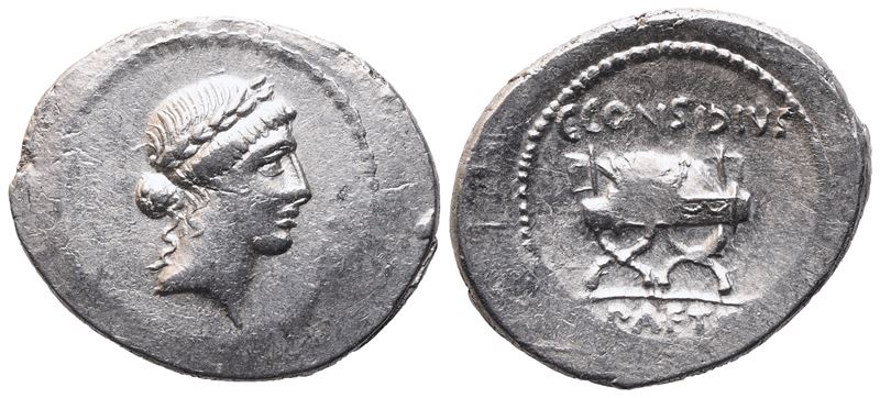 C. Considius Paetus, Denarius, 46 Bc; Ar (4,34 G; 22,4 MM; 1 H)