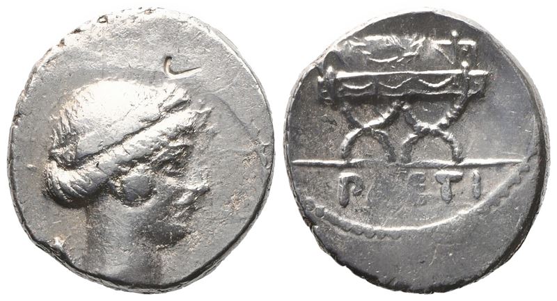 C. Considius Paetus, Denarius, 46 Bc; Ar (3,68 G; 16,8 MM; 6 H)