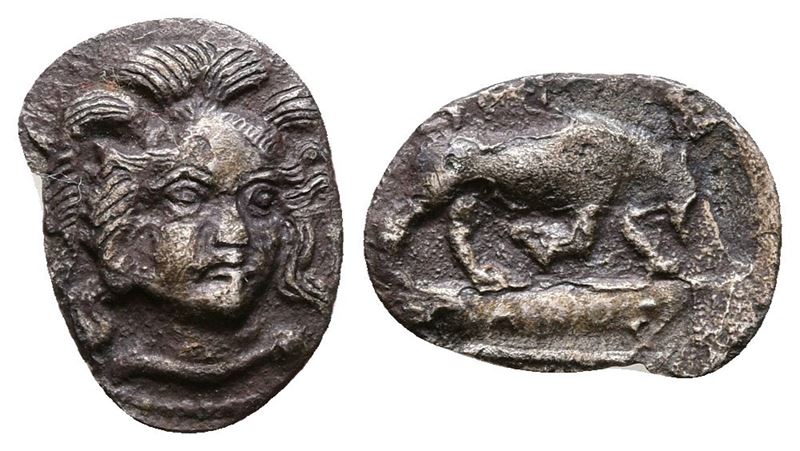Sicily, Morgantina, C. 339/8-317 Bc. Ar Litra (12 MM, 0.59 G).