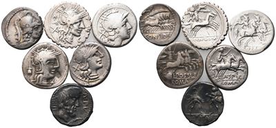 Lot Of 6 Roman Republican Denarii